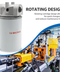 High Flow 25 GPM 250 PSI Spin On Hydraulic Oil Filter Assembly with 10 Micron Filtration in industrial setting