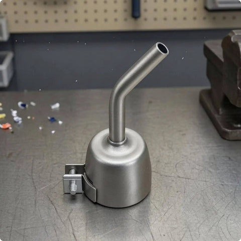 Heavy Duty Stainless Steel Torch Nozzle Adapter With 35mm Connection for workshops on metal table