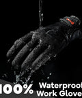 Waterproof Thermal Work Gloves With Full Hand Latex Coating And Insulated Acrylic Liner For Freezer Cold Weather Dope Crinkle Grip
