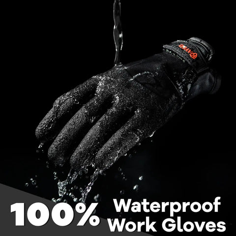 Waterproof Thermal Work Gloves With Full Hand Latex Coating And Insulated Acrylic Liner For Freezer Cold Weather Dope Crinkle Grip
