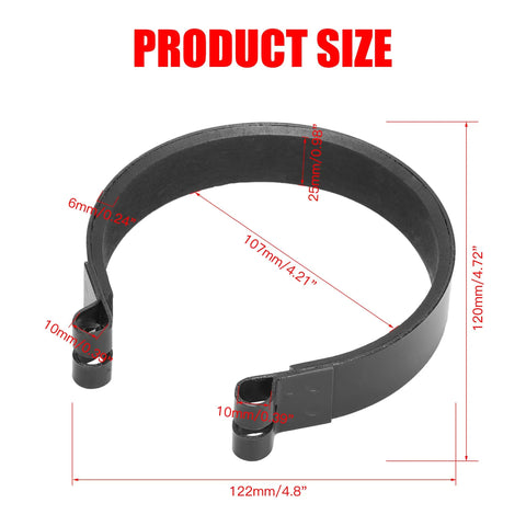 Product size diagram of 4 Inch Go Kart Brake Band And 71 Inch Throttle Cable Kit For Predator 212cc And 196cc Engines