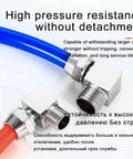 Workhorse Grade Nickel Plated Brass Elbow Fitting Kit 10 Piece Set With Quick Release Design showcasing blue and red pneumatic connectors.