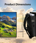 21.5 Inch Portable Lcd Backpack Signboards For Street Marketing Fly Setup Crisp Hd Touchscreen Digital Adboard showing dimensions.