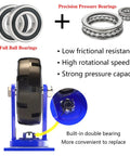 Heavy Duty Swivel Caster Wheel Set 6 8 10 12 Inch 2000 Lb Load Per Caster Quiet Mute Castors With Brakes For Wheelbarrows