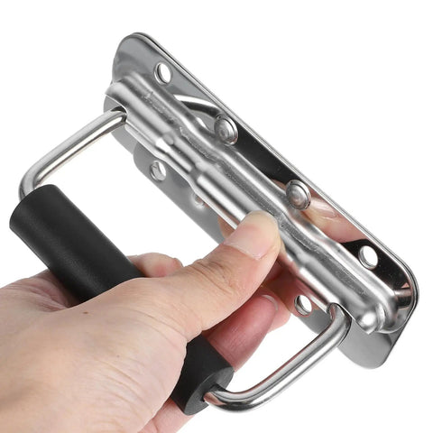 Badass 304 Stainless Steel Folding Pull Handle For Heavy Duty Tool Boxes Portable Chests And Workshop Gear Rack Killer Locking Loop Built Tough For Daily Grind Projects
