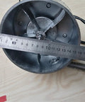 Micro Hydro Generator 200W Portable Water Turbine Power For Home And Outdoor Adventures, inner view with metal ruler for scale