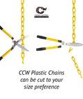 Smooth Operator Black Plastic Chain Barrier For Crowd Control And Steady Line Management Easy Roll Security Divider 2 inch links.