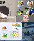 Adhesive Magnetic Sheets 8.5x11 Letter Size Pack Of 8 Self Stick Magnet Sheets For Home Classroom Office Easy Cut DIY Paper Craft Magnets With Over 300 Gauss Magnetic Strength Great For Fridges Lockers And Boards applied to fridge and board.