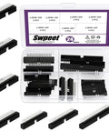 All-In-One Super Handy 23Pcs 2.0 mm Pitch DIP IC Socket Adapter Kit With Right Angle Pin Headers For PCB Boards displayed in box