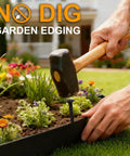 Installing Durable 60 Foot Landscape Edging Kit With 60 Stakes 2 Inch Tall Border For Lawn And Flower Beds Quick No Dig Install
