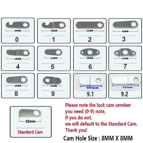 Square Cam Lock With Two Keys For Mailbox School Locker Office Drawer Or Cabinet Heavy Duty Steel Latch Hardware MS549 chart