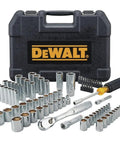 Workhorse 84 Piece Mechanics Tool Set With 72 Tooth Ratchet Anti Slip Driver Handle Durable Blow Molded Case With Metal Latches