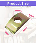 Close-up of one piece in the 40 Piece M8 Half Moon Nut Washers Set With Solid Iron Lock Washers Spacers For Furniture Hardware.