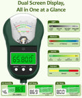 7-In-1 Soil Test Kit With Moisture, pH, Light, Fertility, Air And Soil Humidity And Temperature Meter With Large Dual Display