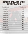 300A Circuit Breaker With Manual Reset Kill Switch For Marine Electrical System DC 12 to 24V Three Eighths Inch Screw Studs Trolling Motor Boat ATV Trailer Stereo Battery Solar wire gauge chart