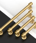 Champagne Bronze Cabinet Pulls Set Of 10 With 5 Inch Hole Centers Durable Zinc Alloy Drawer Handles