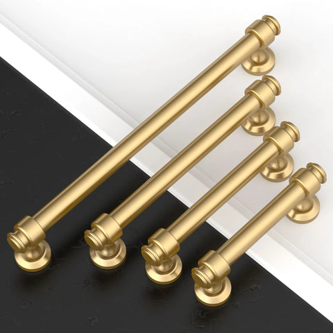 Champagne Bronze Cabinet Pulls Set Of 10 With 5 Inch Hole Centers Durable Zinc Alloy Drawer Handles