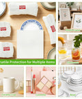 500 Pack Dish Packing Supplies With Foam Wrap Pouches And Sheets For Moving Dope Set Of Assorted Sizes showing wrapped plates and items
