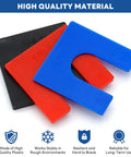 DIY Ready 36 Piece Auto Lift Leveling Shim Kit For 2 Post And 4 Post Lifts featuring blue, red, black shims for secure fit