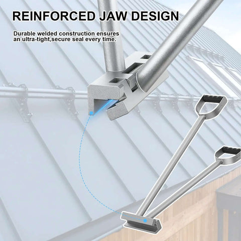 Sheet Metal Bender And Hand Seamer For 0.8 To 1 mm Metal 90 To 180 Degree Adjustable Roofing Tool in use on metal roof