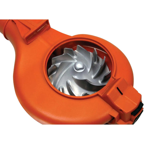 High impact metal fan of 3 In 1 Electric Leaf Blower Vacuum And Mulcher With 12 Amp Power, 250 MPH Air, 400 CFM Debris Capacity BV6000.