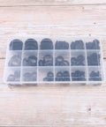 125 Piece Rubber Grommet Seal Ring Set In Plastic Box Black For Faucets Hoses Drains And Panels DIY Friendly Gasket Kit Heat Resistant Ultra Elastic Seals Storage Case Included, black rubber rings in organizer