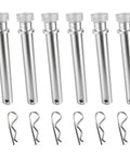 Heavy Duty Stainless Steel Trailer Hitch Pin Set For 2 Inch And 2.5 Inch Receivers With Clip, Replacement Pins, Pack Of 6