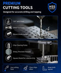 Thread Repair Kit M10x1.25 Metric With 14mm One Piece Inserts, 10 Piece Set For Fixing Stripped Threads In Metal, Automotive And Machinery With Simple Insertion System, HSS cutting tool drill and tap set