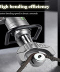 Handheld Electric Rebar Bender Hydraulic Steel Bending Machine For Cutting 4 To 32mm Round Bar fast bending detail close-up.