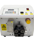 Heavy Duty Automatic Tube Cutter With Fast Stepper Motor And Dependable Belt Feed Cuts Pvc Silicone Heat Shrink Teflon Tubing close-up with controls.