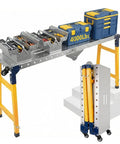 Built Like A Tank Adjustable Height Rolling Welding Table With Thick Carbon Steel Plate and tools, 4000 lb capacity, portable design.
