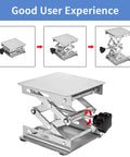 4 Pack Stainless Steel Scissor Lift Table Jack For Laser Engraver Adjustable Height Stand showing user-friendly height adjustment mechanism.