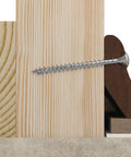 Power Fast II Wood Screws 4 X 25 Mm Box Of 60 for woodworking shown joining pieces of wood, triple threaded tip visible