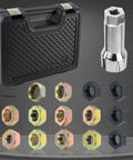 Tesmirror 16-piece axle spindle rethreading kit in a black case with dies and a 1-1/16 in extension bar