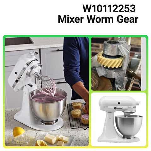 Two Pack Mixer Worm Gear Replacement For Stand Mixers Fits Most Top Brand Models Heavy Duty Pro Grade Durable Gear Set Replaces 4162897 4169830 AP4295669 WPW10112253 PS11748374 4161531