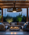 Outdoor 24 Inch Weatherproof Ceiling Fan With Lights For Patio Remote And App Control 3 CCT Dimmable Plug In Cage