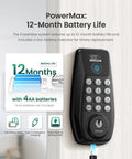 Keyless Entry Door Lock With Fingerprint Scanner, Smart Deadbolt for Front Door, showing keypad and fingerprint scanner features