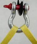 Heavy Duty Alloy Steel Bow Shackle D Ring WLL 55 Ton And Break Strength 220 Ton Large Tow Shackle with yellow strap