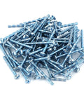 Pile of 100 Pack Truss Head Break Away Screws Thread Size 8 32 1.75 Inch Length Zinc Plated Steel For Cabinets Drawers Doors And Knobs