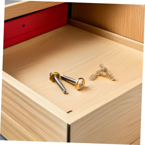 Sleek Brass Barrel Hinges For Jewelry Boxes And Keepsake Cabinets Concealed Hidden Hinge Hardware 25 Pack in wooden box.