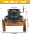 Old School Stone Grain Mill Hand Grinder For Flour And Seeds Manual Granite Stone Mill With Stainless Steel Handle product size