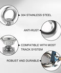 Six Pack M8 Heavy Duty Eye Bolts With T Slot Bolts In 304 Stainless Steel Eye Nuts And Nuts For Roof Rack Bungee Cords Ropes Anchoring Kit Ideal For Trailers Boats Decks And Challenging Outdoor Use, 304 stainless steel M8 eye bolt