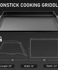 Cast Iron Griddle For Gas Grill And Stove Top 23 Inch By 16 Inch Universal Flat Top With Pre Seasoned Nonstick Coating
