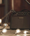 Gig-Ready Acoustic Singer Live LT 60-Watt Dual Channel Guitar Amp With Separate Mic And Guitar Inputs on stage with lights