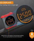 Pro Digital Angle Finder With Led Rechargeable Level Magnetic Base Waterproof Bevel Gauge Inclinometer showing 25.00° reading in rain.