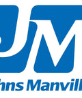 Logo of Johns Manville in blue with initials JM, representing insulation products including Legit Top Shelf R30 Unfaced Fiberglass Insulation Bulk Pack Fits 2X10 Floors Ceilings For Major Attic Makeovers Straight Up Game Changing Thermal Acoustic Block.