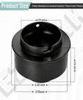 Durable Planer Vacuum Adaptor Replacement For DW735 DW735X Thickness Planers, Dust Collection Hose Adaptor, black, dimensions shown