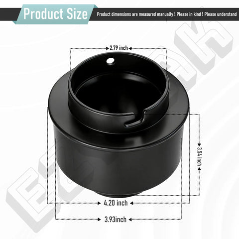 Durable Planer Vacuum Adaptor Replacement For DW735 DW735X Thickness Planers, Dust Collection Hose Adaptor, black, dimensions shown