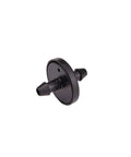 Close-up of 1 GPH Inline Dripper For Drip Irrigation Systems, 25 Pack, Fits 1/4 Inch Supply Tubing, Black Watering Emitter