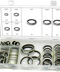 Bonded Seal Washer Assortment Kit With BSP Dowty Fit, 90-Piece High-Pressure Gasket Set in clear plastic case with label